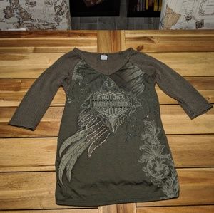 Sexy Sequin Harley Davidson Shirt